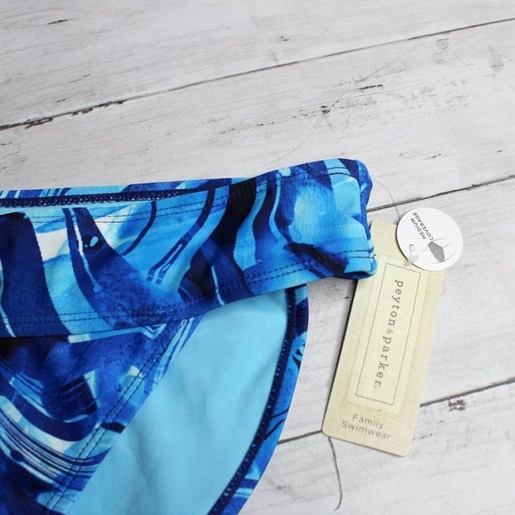 Peyton & Parker Women's Hipster Bikini Swimwear Swim Bottoms Size S Blue - Picture 4 of 5